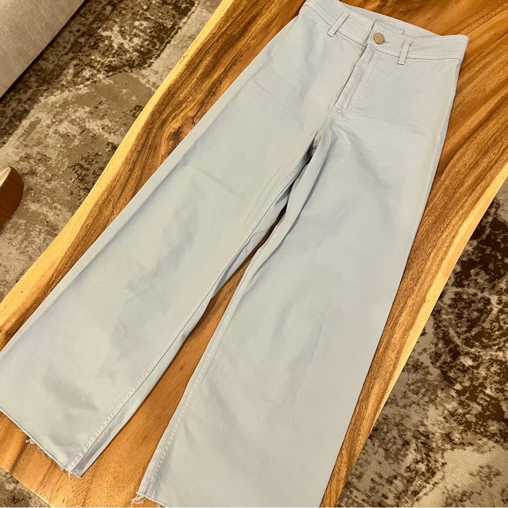 ANTONIO MELANI Pale Blue Wide-Leg Jeans